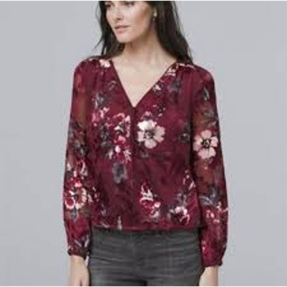 White House Black Market Blouse Sz 4